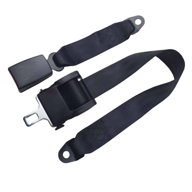 Qìchē School Bus Modified Cargo Lashing Automatic Retractable Two-Point Seat Belt X (Car seat belt) - semi-automatic-retractor-30cm-full-wrapped-webbing-base-black