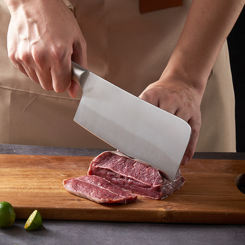 Kitchen knife set 8-pc stainless steel hollow handle with acrylic rotating block knife holder set M38
