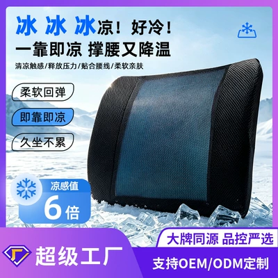 Amazon best-selling memory foam gel cushion, lumbar support pad for car seats and office chairs, with logo, for cross-border sales (Waist support)