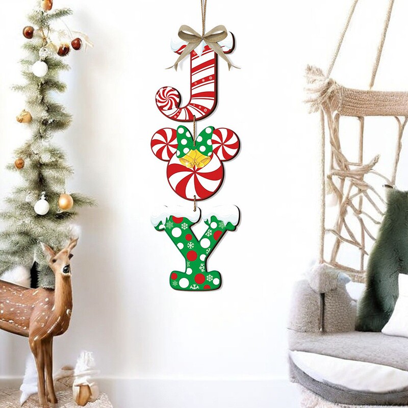 Cross-Border Christmas Wooden Hanging Sign, Rustic Holy Night Front Door Sign, Door Hanging Red Plaid Festive Atmosphere Ornament Cross-Border Christmas Wooden Hanging Sign, Rustic Holy Night Front Door Sign, Door Hanging Red Plaid Festive Atmosphere Ornament