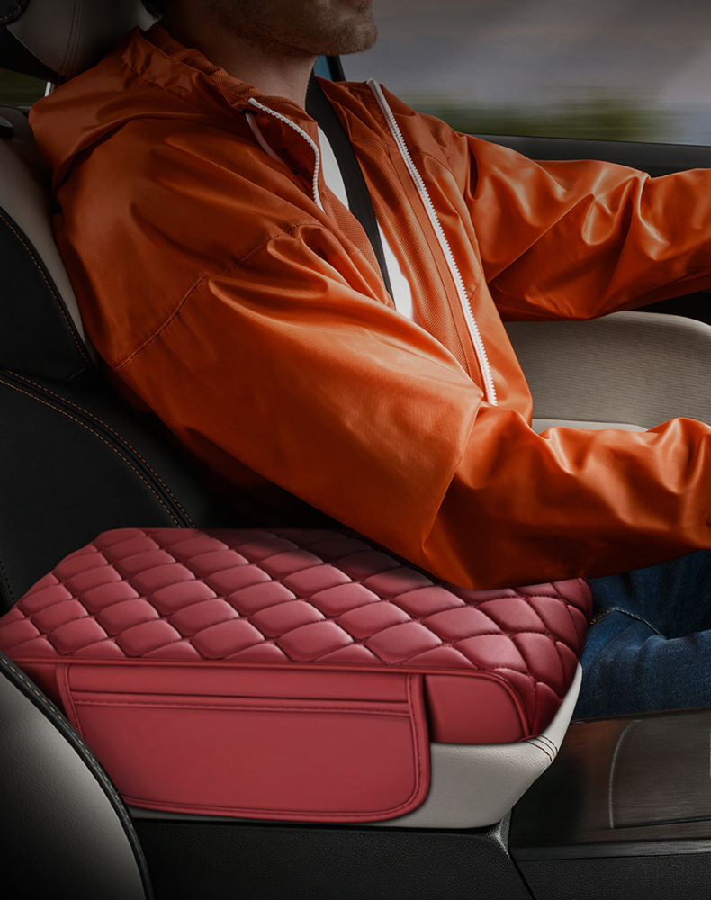 Car tissue box advanced sense armrest box booster pad water cup holder multifunctional central armrest pad car storage