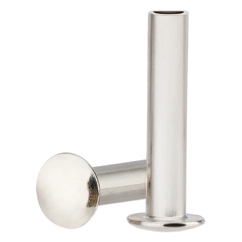 В наличии Плоская Круглая головка полые заклепки полуполые заклепки женские и женские заклепки Ива ногтей замок заклепки никелированные