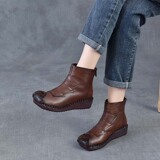 以一 Демисезонные этнические комфортные удерживающие тепло короткие сапоги для отдыха для матери, этнический стиль, мягкая подошва