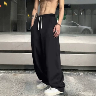 2026外贸跨境男士夏款运动裤户外多口袋休闲裤纯色耐磨直筒裤现货