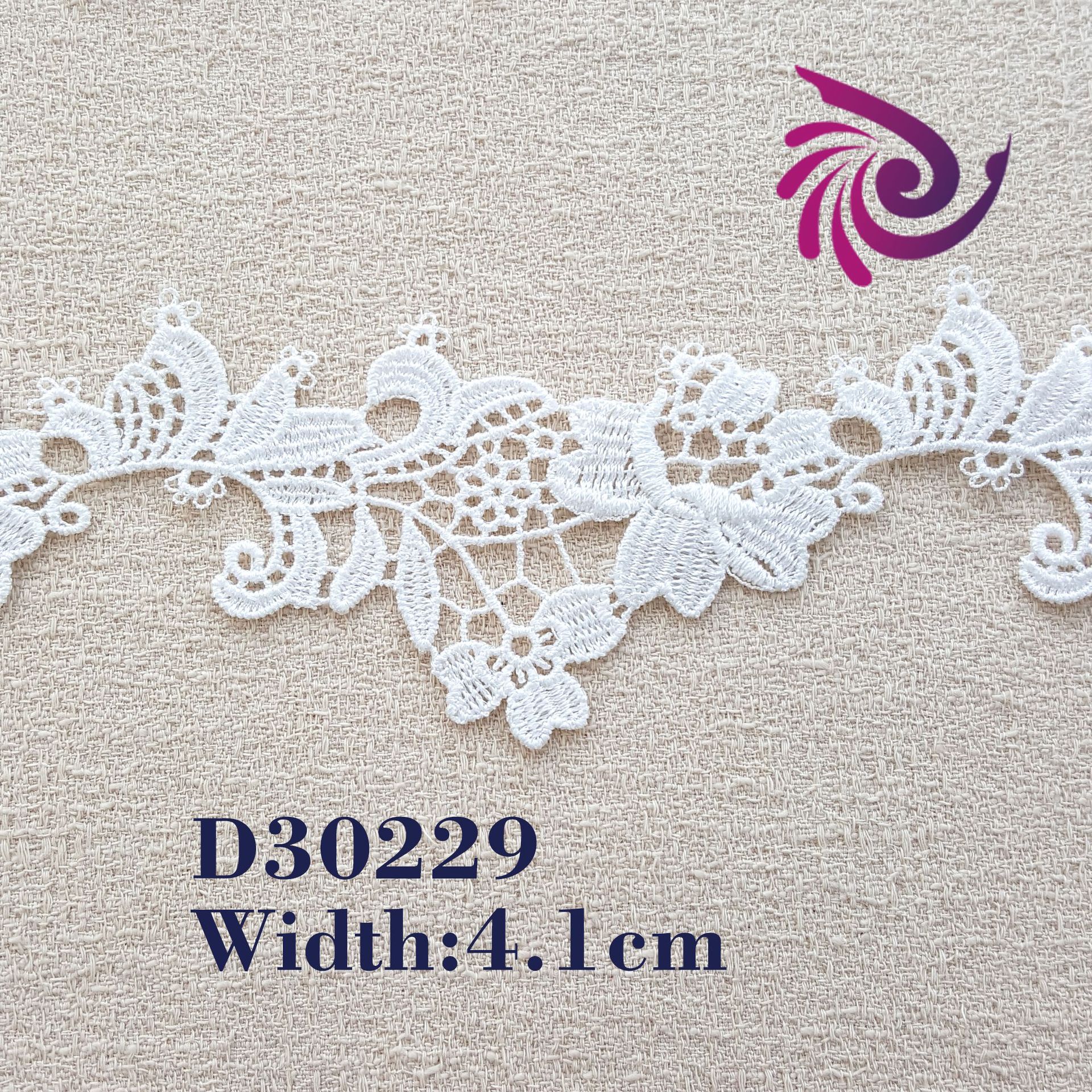 4.1CM mosaic and rattan strand lace