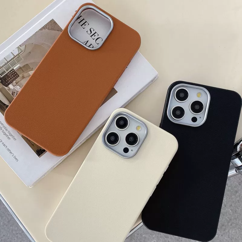 Чехол для телефона (Apple) iPhone 16 — кожаный стиль бизнес-слой тонкий защитный чехол, несколько цветов