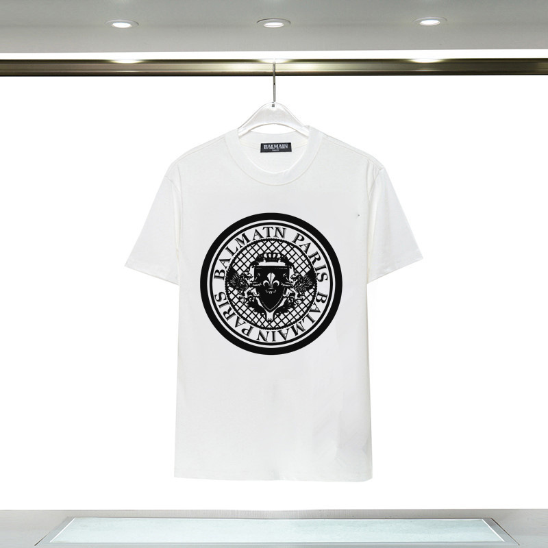 Long-Term Availability of Balmain Balmain Printed Short-Sleeved T-Shirts with Picture Design DIY Letter Pattern Logo