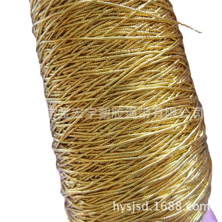 厂家生产批发0.3-2MM编织金葱装饰细绳吊牌线打结绳圈