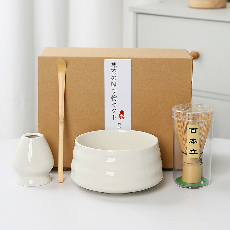 Matcha transfronterizo cepillo de té blanco Benli té leche herramienta de té cepillo de té té set práctica fábrica de embalaje de caja de regalo
