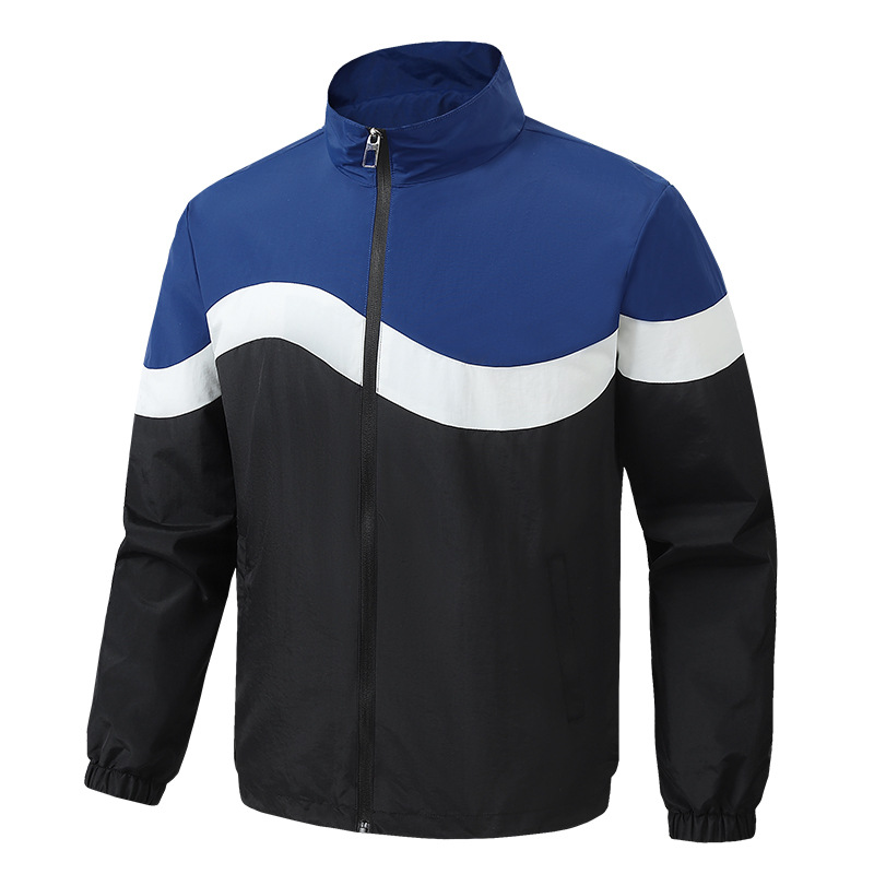2025 nuevo hombre deportivo casual chaqueta de empalme primavera y otoño delgada marca de moda versátil viaje de moda masculina
