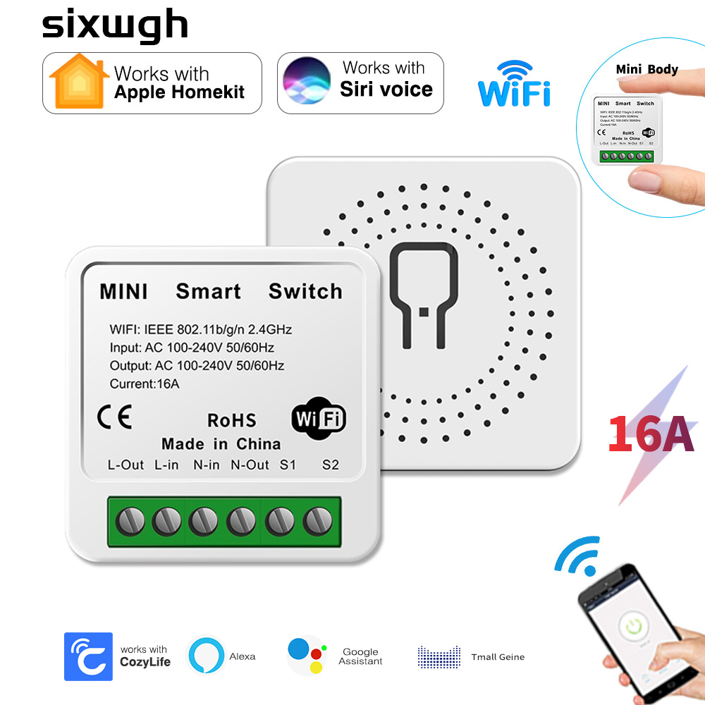Homekit smart switch mobile phone control voice control Wif cassette switch hidden dual control timing