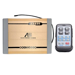 AS820GH car-mounted wireless remote control alarm, 12V car loudspeaker, siren horn, and main unit with various high-pitched sound options