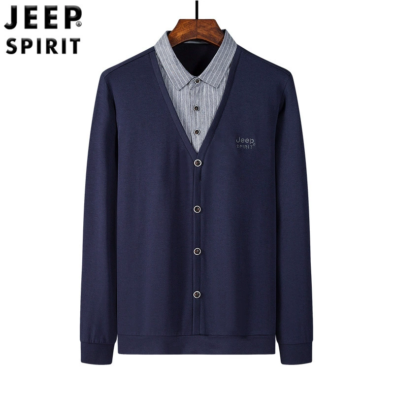 Новинка 2021, мужская весенне-осенняя двухсекционная футболка с длинными рукавами, топы с квадратным вырезом, повседневный свободный топ 2804