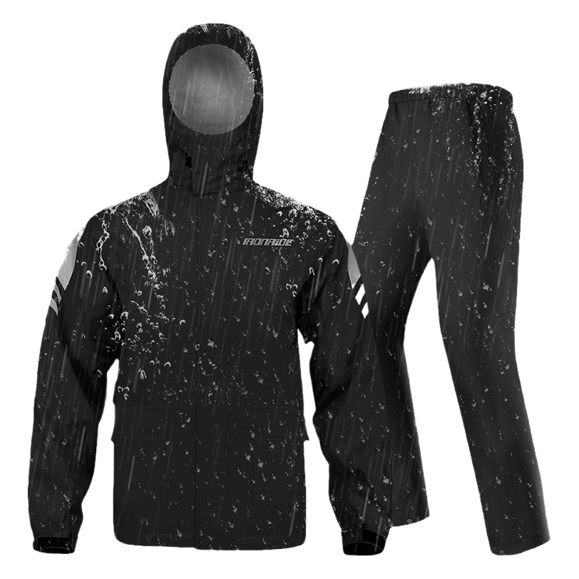 Motorcycle Riding Raincoat, Outdoor Riding Split-Type Rainproof and Waterproof Electric Vehicle Suit, Shoe Cover Set, Riding Gear