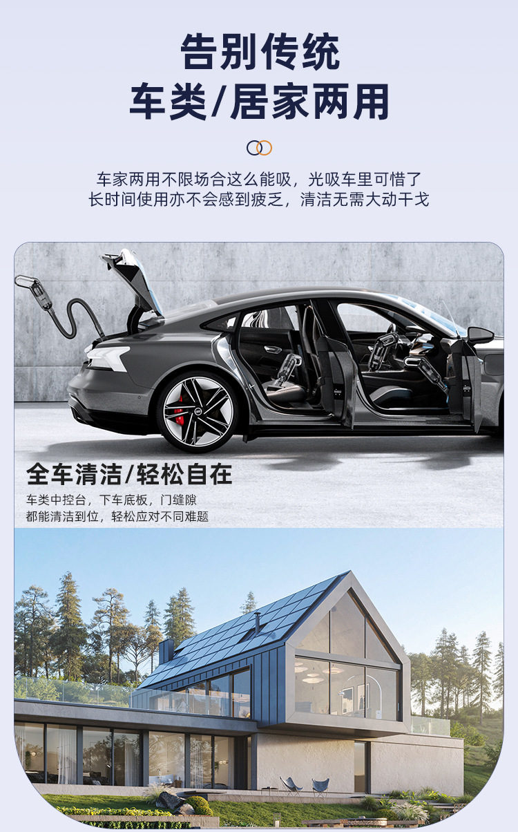 Wireless Vacuum Cleaner for Car and Home, Dual-Use, Blowing and Suction Integrated, Car-Mounted, Large Suction Power, Small Portable, Super Strong Suction, Wholesale