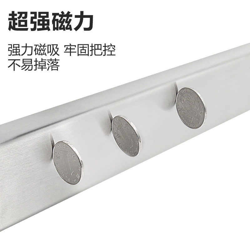 Nuevo 304 acero inoxidable succión magnética soporte de cuchillos tipo pared soporte de cuchillos magnético herramientas de almacenamiento de cocina