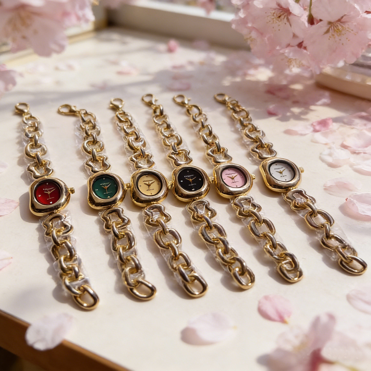 5-teiliges Damen-Quarzuhr-Set mit Armband