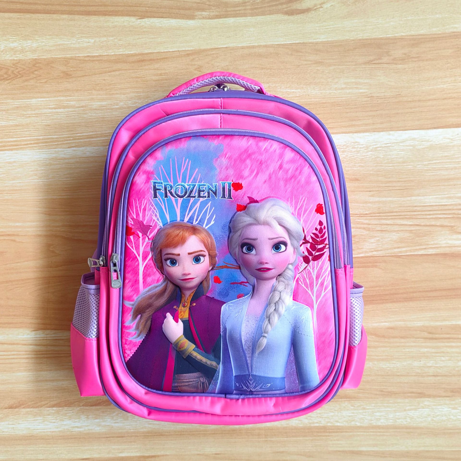 Nueva mochila escolar 3D de 16 pulgadas de gran capacidad, material de nailon, para niños y niñas de 1.º a 6.º grado.