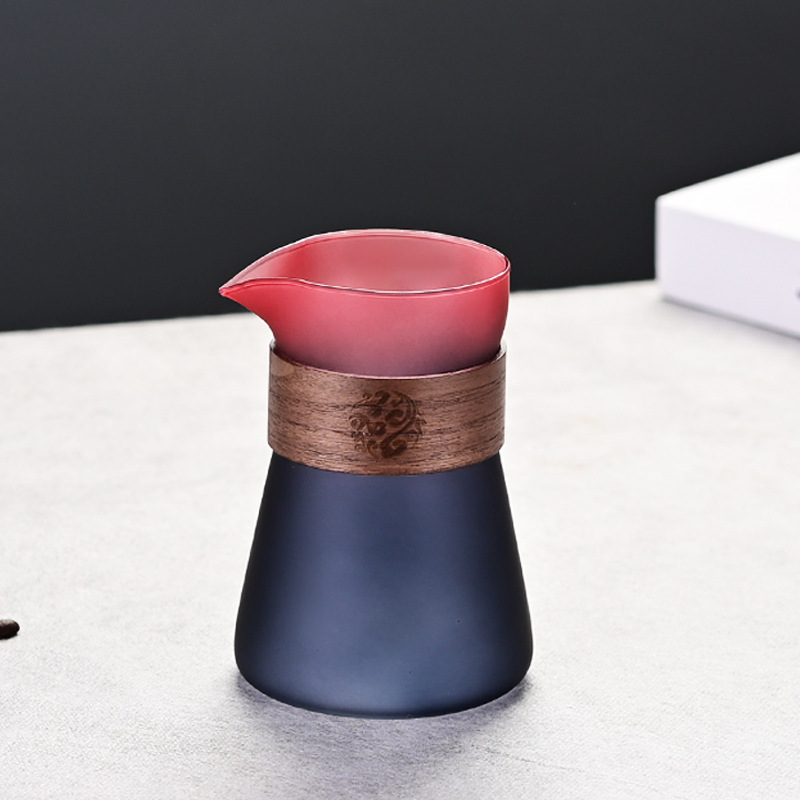 Elegant wooden card coffee pot (flat black rose color)