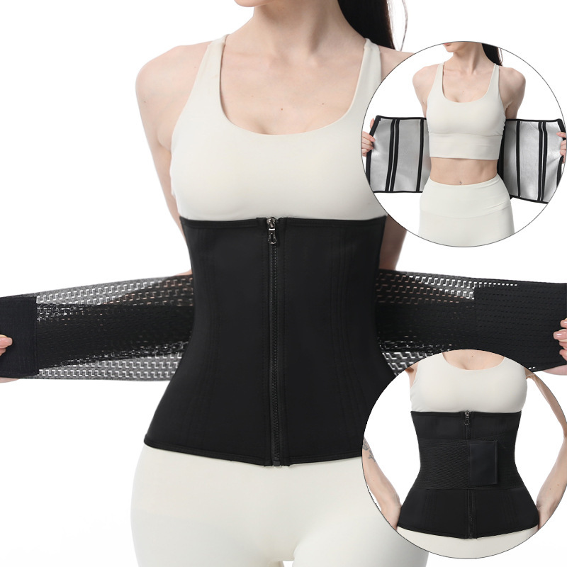 Neoprene Zipper Waist Tinker Strong Abdominal Waist Protection Trainer plus size Body Shaping Clothes Fitness Abdominal Control Adjustment