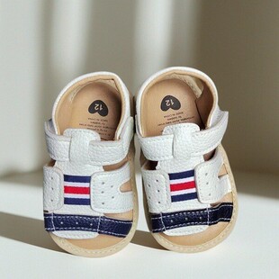 Summer 1 Year Old Sandals Baby Shoes Versatile Velcro Non-Falling Front Shoes Toddler Shoes Babyshoes Breathable Men