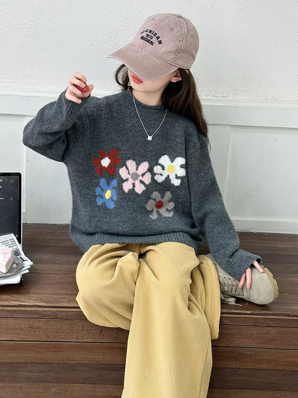 女童毛衣秋装2025新款女大童春秋韩系针织衫儿童秋季阔腿裤两件套|undefined