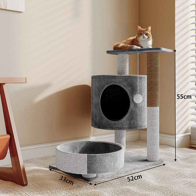 Gato grande escalada perno de gato un árbol de gato a través de la columna del cielo para gatos domésticos juguetes de molienda de garras de agarre tablero de trampolín perno de gato