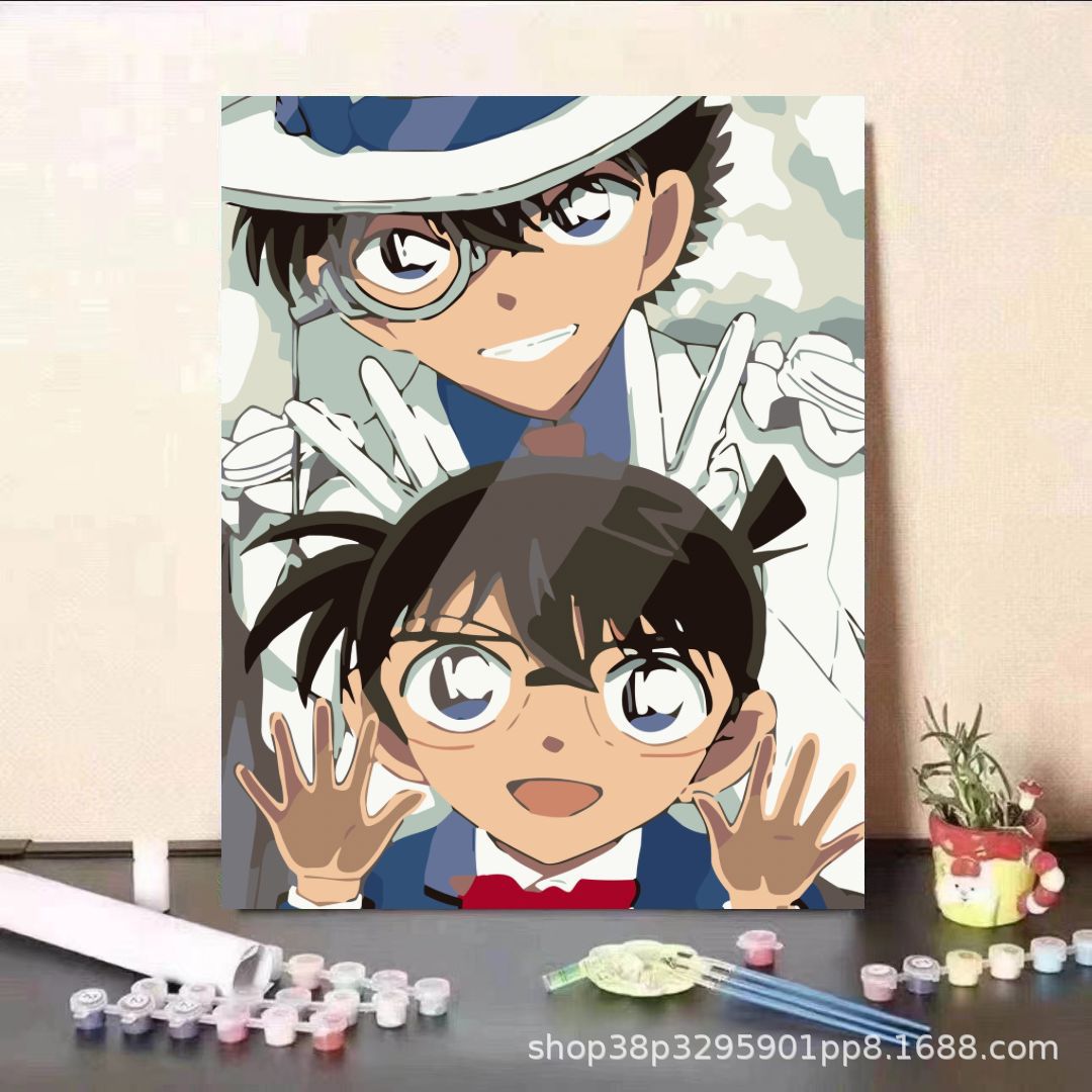 Guardia dulce serie de animación de pintura al óleo digital DIY moderna minimalista para niños fábricas de pintura al óleo de relleno al por mayor