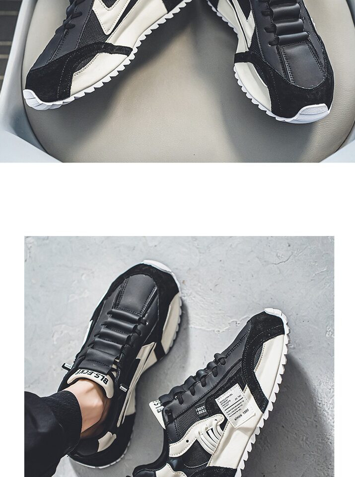 Giày thể thao nam sneaker thoáng khí đế cao su gót thấp tăng chiều cao — C681 màu trắng, C681 màu xanh lá, C681 màu đen chi tiết 18