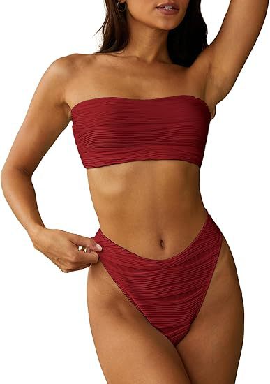 2026 amazon texturas de mujer transfronterizas bikini de pecho 2 piezas set trajes de baño gruesos trajes de baño de color sólido