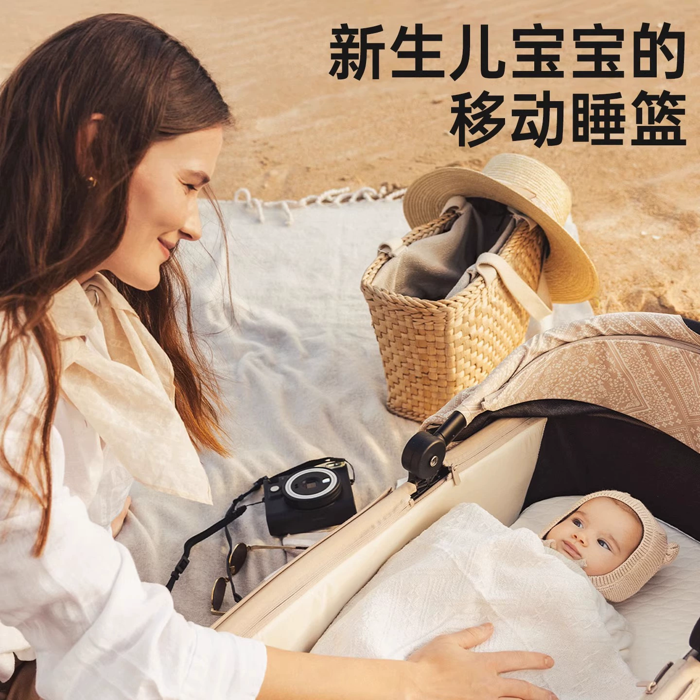 "Stroller with seat, children's trolley, folding tower, can sit and lie"