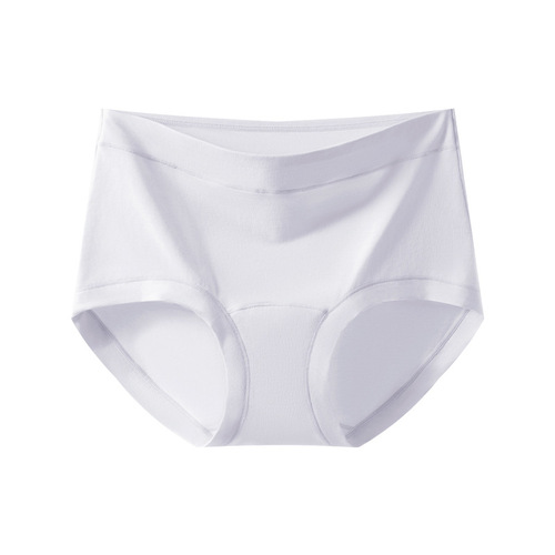 Ultra-soft zero-feeling pure cotton underwear women's 10A antibacterial long crotch high waist girl's briefs are comfortable, breathable and elastic