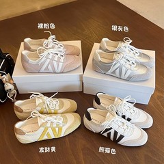 羊皮版~夏秋暴走不累脚内增高复古芭蕾德训鞋2025夏季休闲阿甘鞋