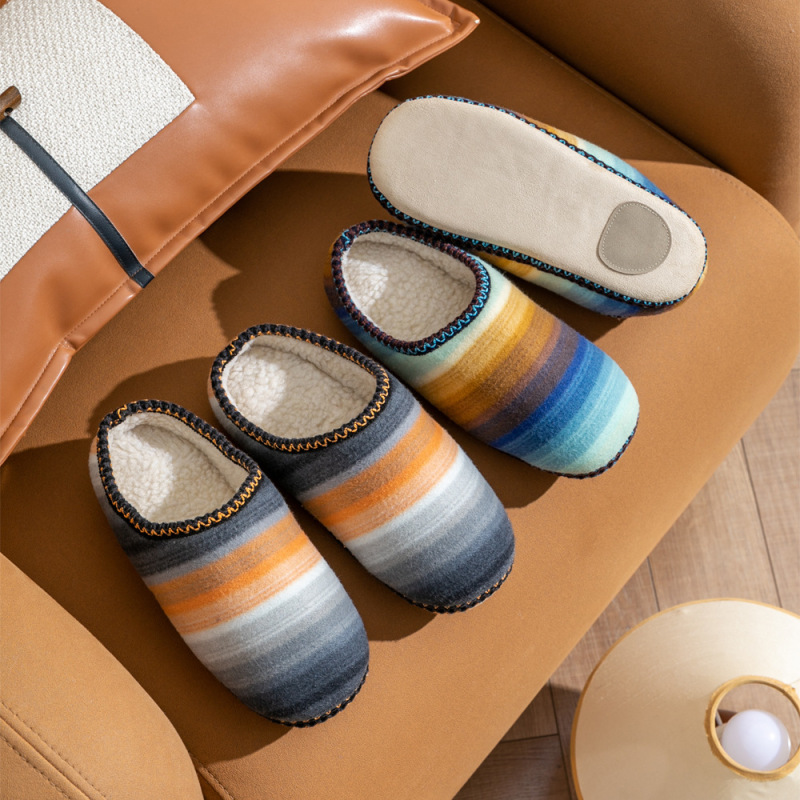 Special clearance couple autumn and winter soft bottom lambswool indoor home home warm cotton slippers shit feeling wholesale