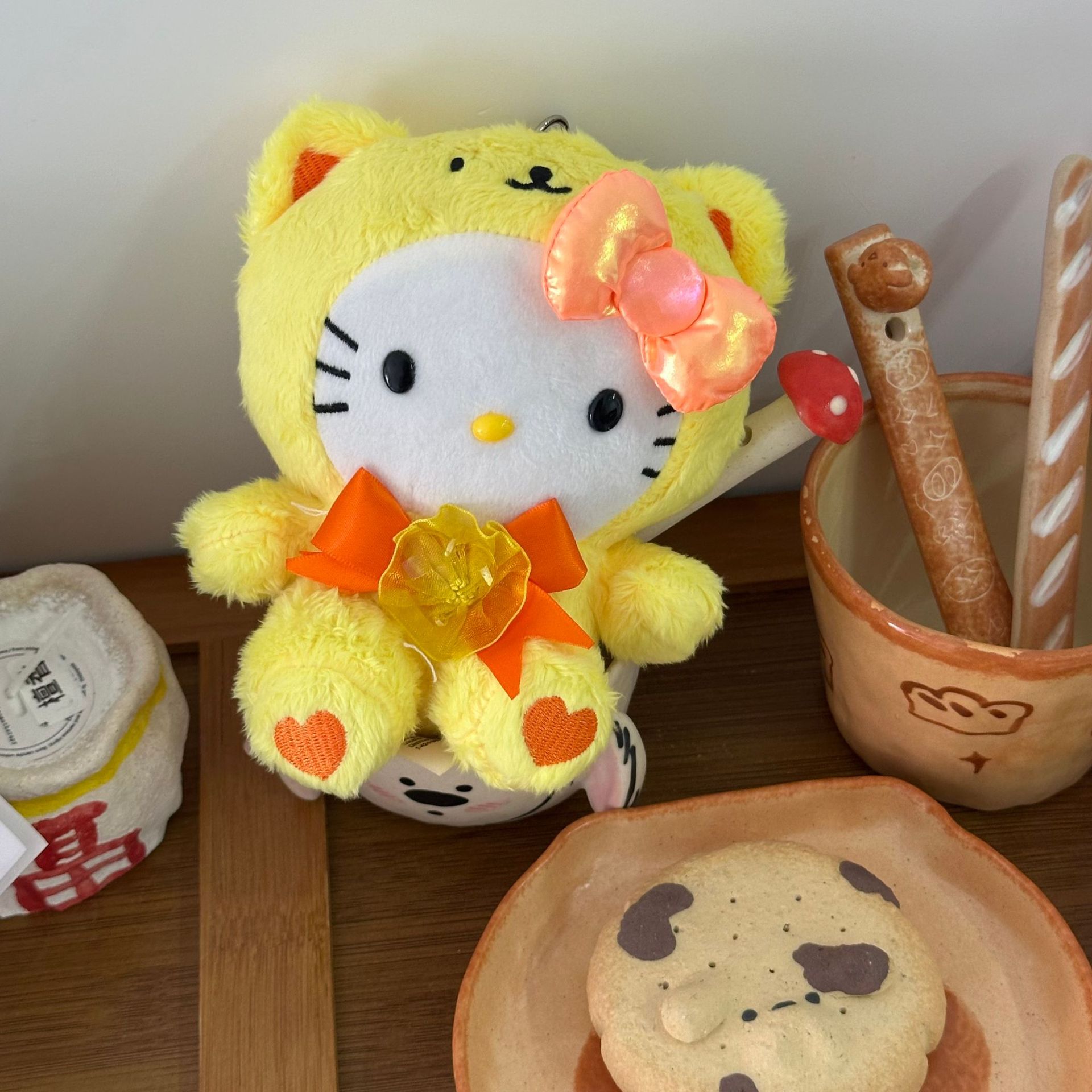 Amor hellokitty muñeca colgante llavero colgante bolsas de regalo bolsas de peluche lindo muñeca colgante lindo