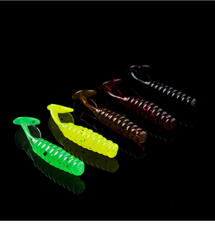 Small Paddle Tail Fishing Lure 40mm0.9g Soft Baits Fresh Water Bass Swimbait Tackle Gear