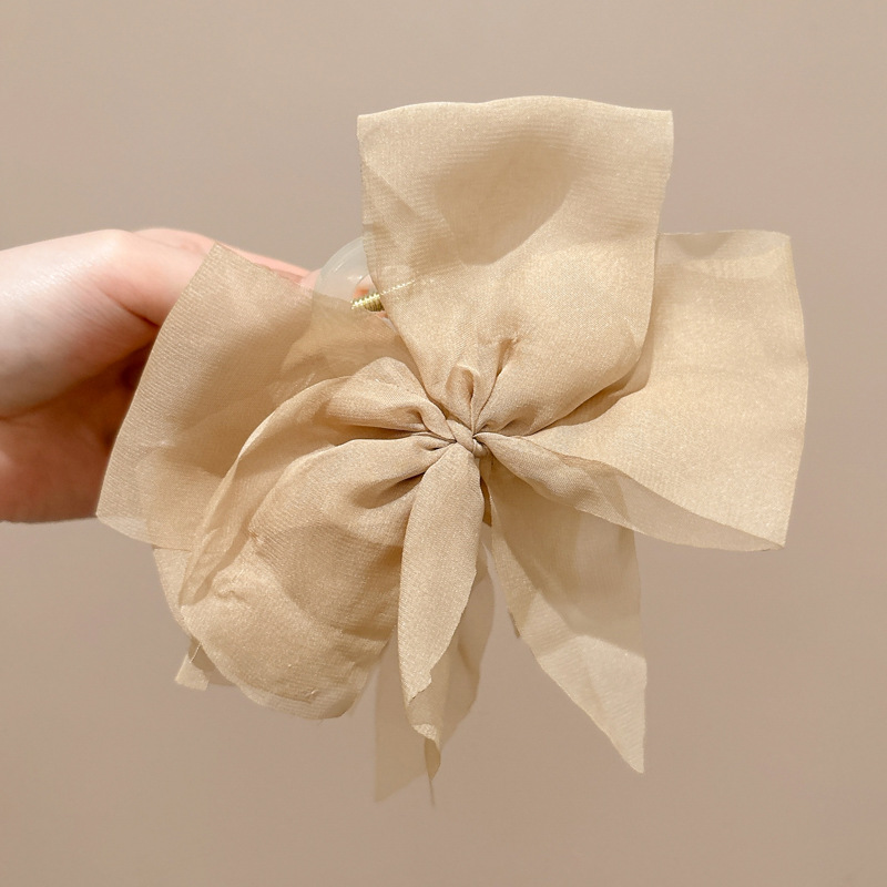 Clip de agarre de lazo de súper hada, parte posterior de la cabeza llena, pinza para el cabello, clip para el cabello de princesa, tocado de clip de tiburón de sentido avanzado