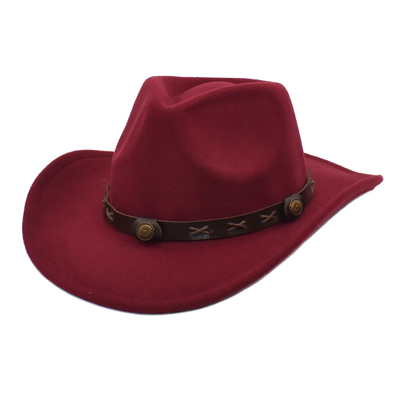 Women's Cowboy Style Solid Color Flat Eaves Fedora Hat display picture 4