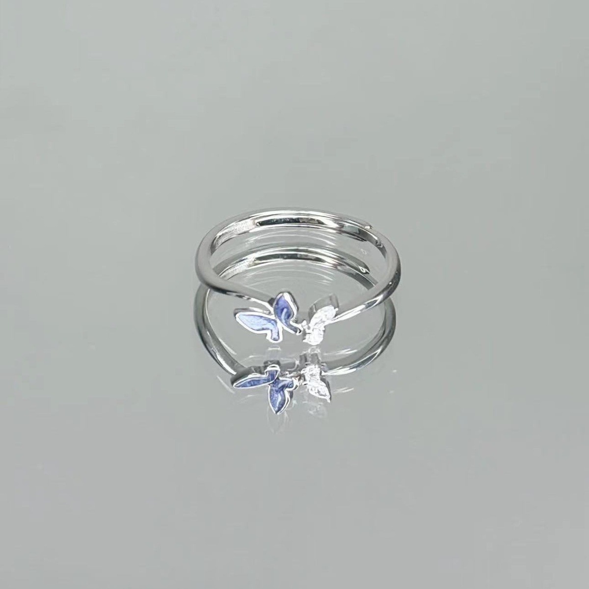 Schmetterling Partnerringe Aus Sterlingsilber Für Damen Und Herren_voghion.com