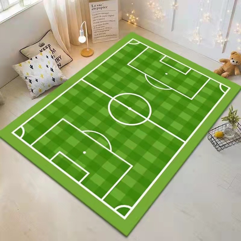Inicio manta de fútbol sala terciopelo de cristal antideslizante habitación de los niños actividad decoración alfombra de piso B & B Hotel tema habitación se puede establecer