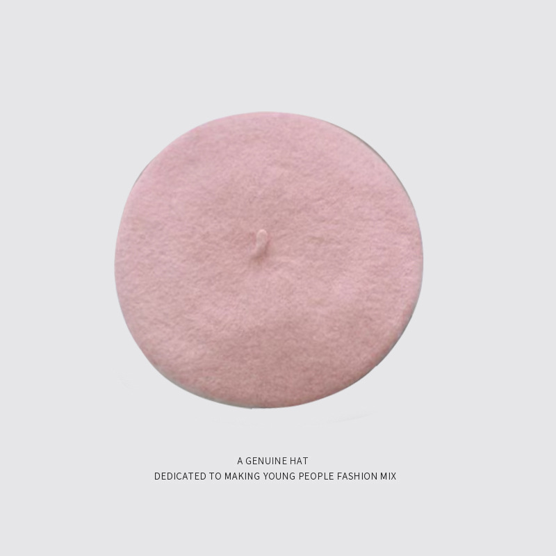 77g Weight Beret Hat Hats Type Daily Occasion Solid Color Pattern Winter Season Women'S Gender Sewing Design Simple Style Style Eaveless Rim Women'S Simple Style Solid Color Sewing Eaveless Beret Hat 23