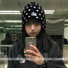 韩国双面佩戴波点护耳帽毛线帽女可爱流苏挂绳针织包头帽雷锋帽子