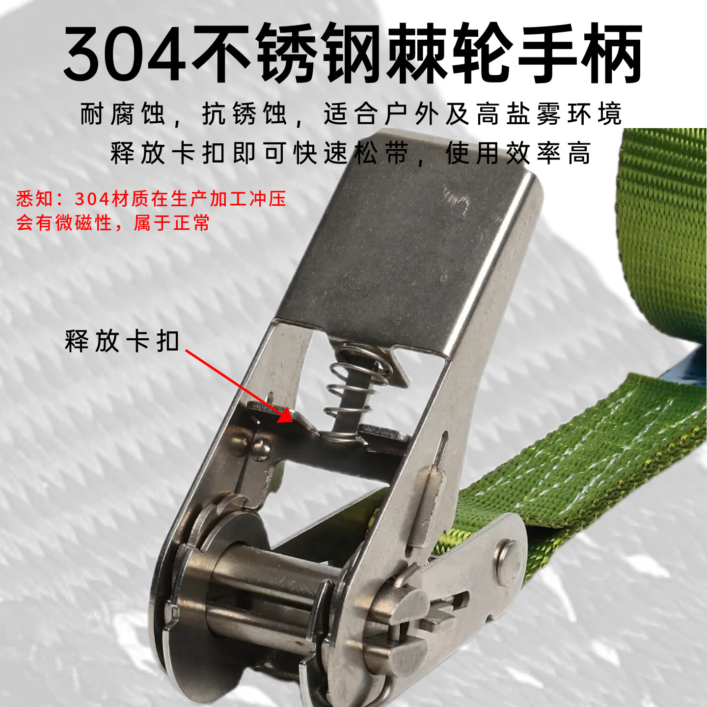 304 Stainless Steel Ratchet Tie Down Strap 1 inch 25mm