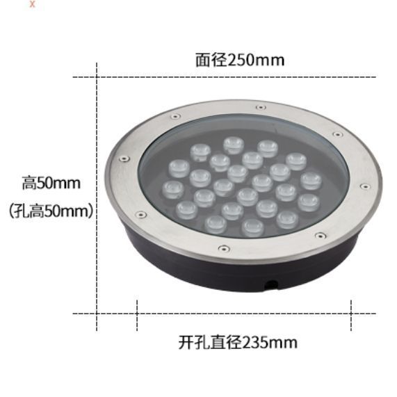 LED lámpara enterrada ultra delgada lámpara de suelo exterior impermeable redonda pasillo lámpara de pasillo incrustado paso cuadrado lámpara de suelo pequeña image 14