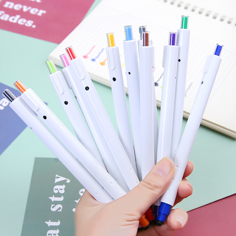 Prensa fresca pluma acuarela simple estudiante aprendizaje arte suministros acuarela pintura graffiti 12 color pluma