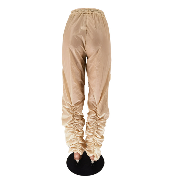 210g Weight Full Length Pants Length Spandex, Polyester Fabric Type Mid Waist Waist Line Cargo Pants Pants Type Micro-Elastic Elasticity Street Occasion Comfort Function Loose Version Solid Color Pattern Spring, Autumn Season Women's Gender Pocket Design Casual Style Women's Street Casual Solid Color Full Length Pocket Cargo Pants 8