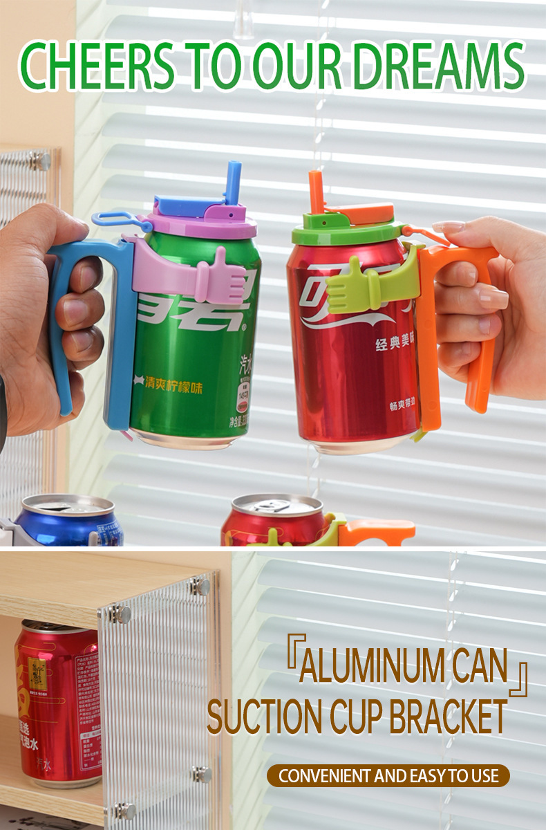 1 Satz Soda-Dosen-Deckelhalter, faltbar, leicht zu öffnender Dosen-Strohhalm-Deckel für Cola und Sprite, auslaufsicherer Becherdeckel für Party – Detail 1