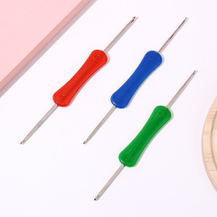 昔ながらの双頭かぎ針編みフック、マルチモデルフック、ウールコートと帽子編みツール針、プラスチックハンドルセーター針、かぎ針編み針卸売