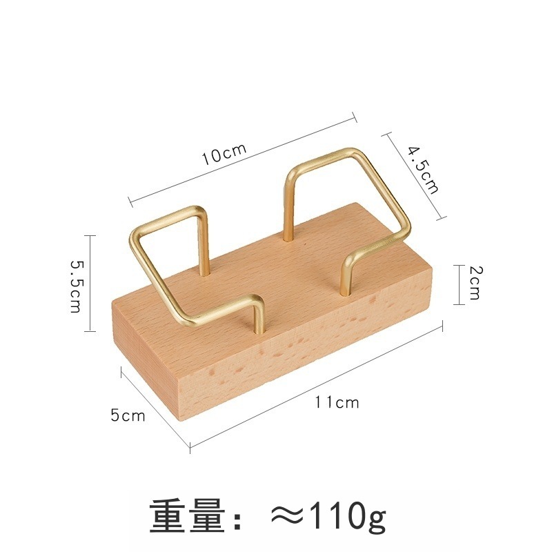 木製デスクトップ名刺入れホテルのフロント展示棚実木高級金属名刺座ビジネスカード収納ケース|undefined