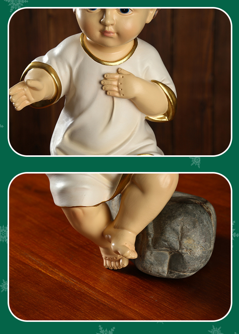 Tree, Jesus, Jesus Doll Pattern Religion Style Christmas Religion Tree Jesus Jesus Doll Resin Christmas Festival Ornaments Party Supplies Decorations